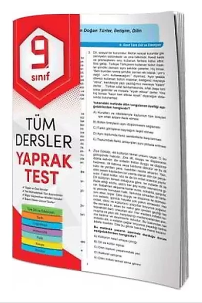 Tüm Dersler Yaprak Test 9