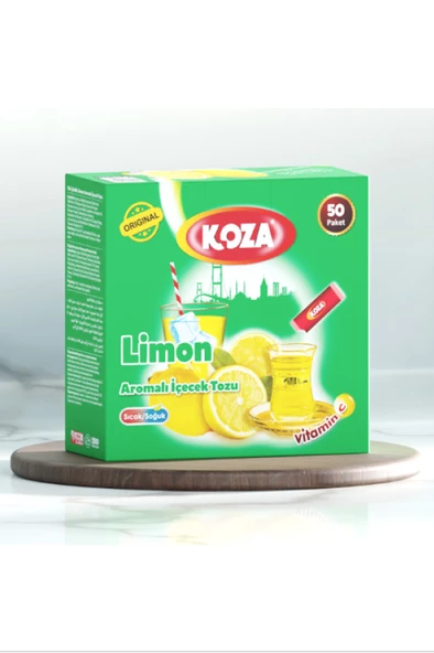 Koza Tek İçimlik Limon Aromalı Toz İçecek 50'li