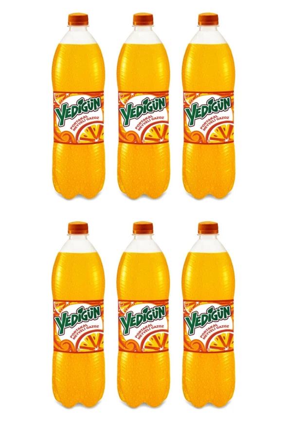 Yedigün Portakal Meyveli Gazoz 1 Lt X 6 Adet ürün görseli 1