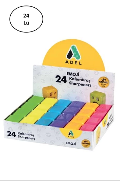 Adel Cubies Emoji Kalemtraş 24'lü - 2