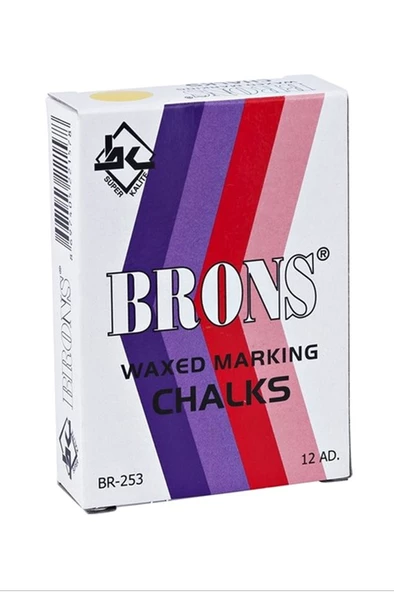 Brons Marka Tebeşiri Yağlı Sarı Renk 12 Li - 2