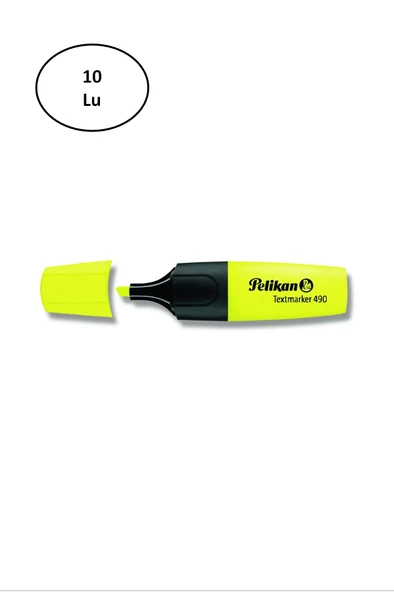 Pelikan 490 Fosforlu İşaretleme Kalemi Sarı 10 Lu - 2