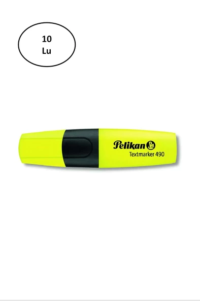 Pelikan 490 Fosforlu İşaretleme Kalemi Sarı 10 Lu - 4