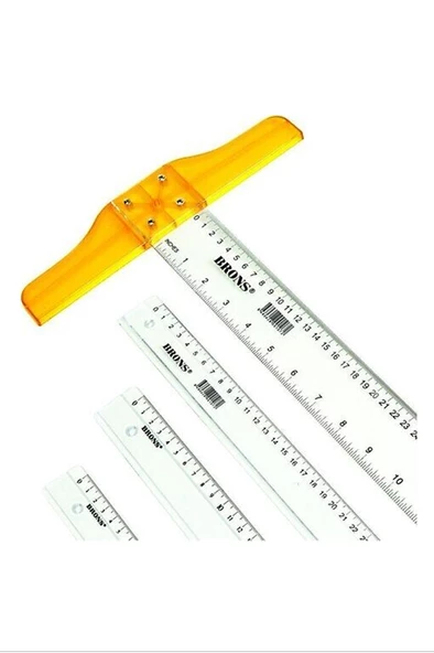 Brons BR-114 75 cm Oynar Başlıklı T Cetvel - 2