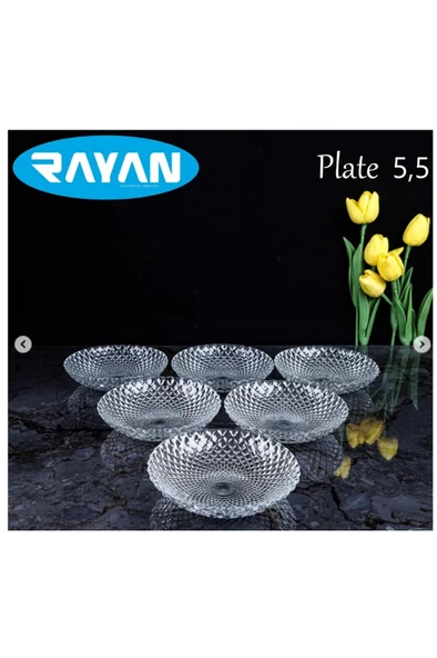 Rayan Plate Noktalı Cam Çerezlik - 2