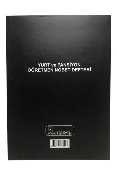 Kocaoluk Yurt Ve Pansiyon Öğretmen Nöbet Defteri Cilt Kapak