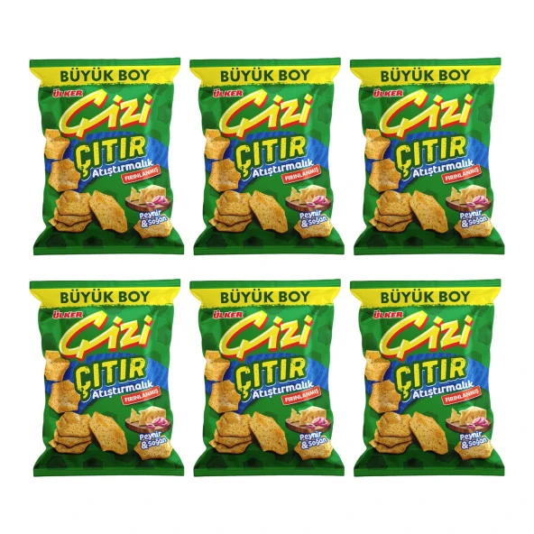 Ülker Çizi Çıtır Atıştırmalık 80 gr Peynir&Soğan x 6 Adet - 2
