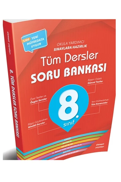 8. Sınıf Tüm Dersler Soru Bankası Element Yayınları