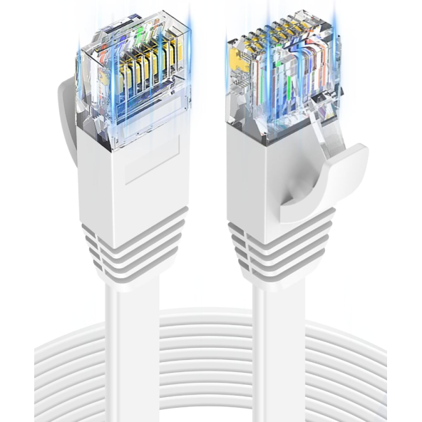 QASUL Cat 6 Ethernet Kablosu 1,5 m Yüksek Hızlı Ethernet Ağ Kablosu