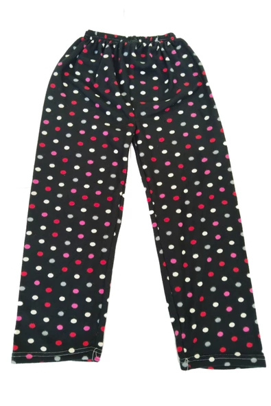 Kadın Polar Pijama Altı Termal Özellikli Siyah Puantiye Desenli Ev Giyim Cepsiz - 2