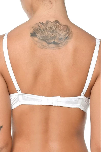 Orkide Kadın Beyaz 2 Beden Büyüten Full Push-up Dolgulu Sihirli Destekli Sütyen Reina - 7