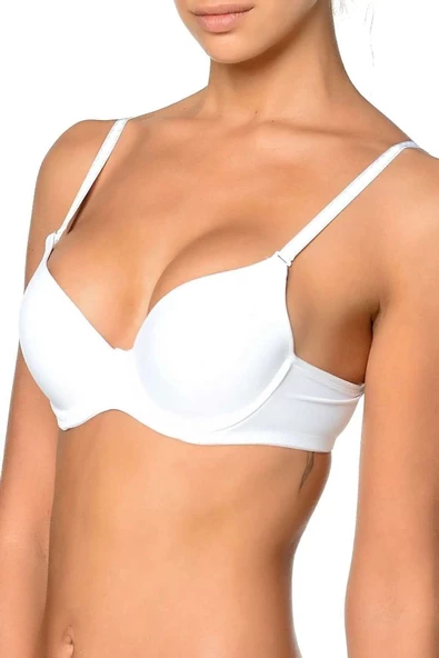 Orkide Kadın Beyaz Günlük Basic Dolgulu Push-Up Sütyen 2250 - 2