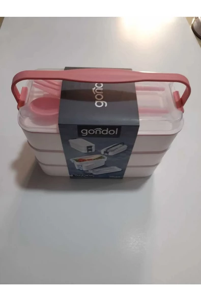 3 Katlı Beslenme Kabı Çatal Kaşık İçerisinde - 2