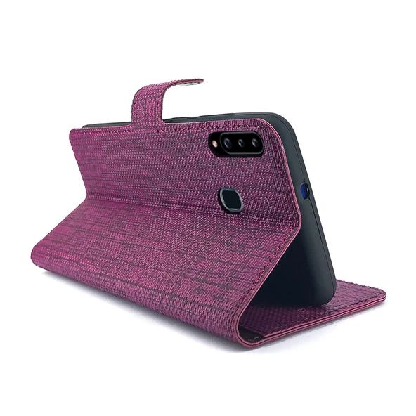 General Mobile GM 10 Kılıf FitCase Fabric Kapaklı Cüzdanlı - 10