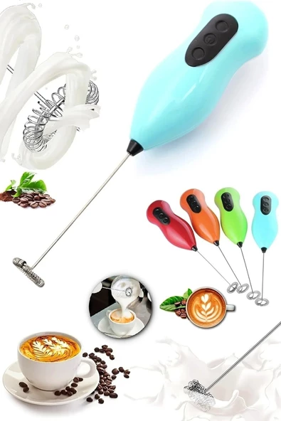 Mini Mixer Kahve Süt Köpürtücü Karıştırıcı Cappucino Mikser - Pratik Pilli Köpürtücü 1137 Bh - 5