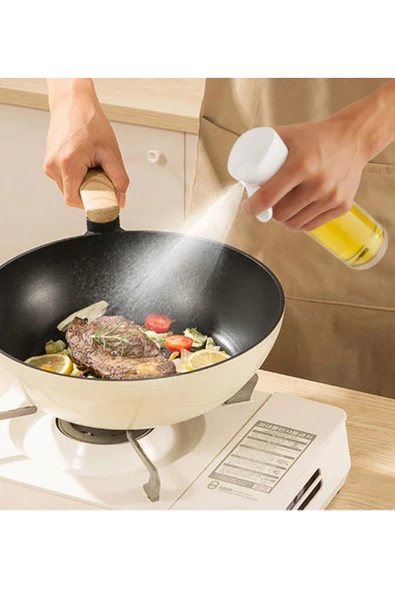 Zeytinyağı Limon Cam Sprey Şişesi Cam Yağ Püskürtücü Yağdanlık Airfryer Tasarruf 200 ml - 4