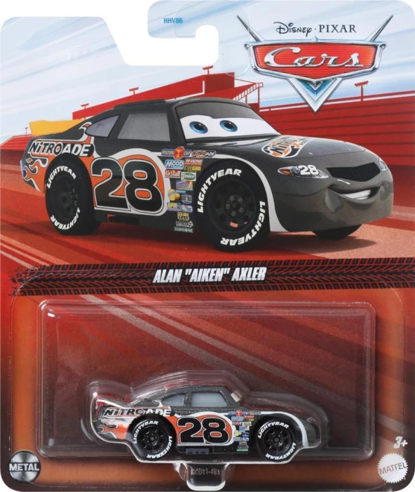 Disney Pixar Cars Metal Araba Alan 'Aiken' Axler DXV29 GCD11 Lisanslı Ürün - Resim 4