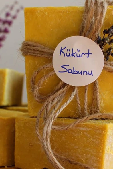 Kükürt Sabunu Hatay El Yapımı %100 Organik Doğal Sabun 1 Kalıp 130 Gram - 2