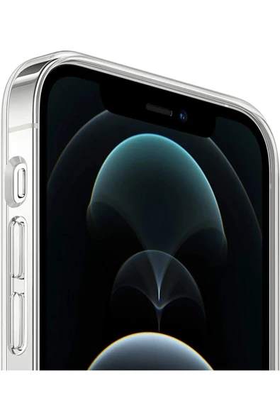 Iphone 12 Kılıf Kamera Lens Korumalı Magsafe Destekli Şeffaf Darbe Emici Sert Kapak - 5