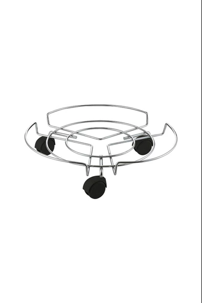 Damacana Altlığı Taşıyıcı Tüp Saksı Damacana Altlığı Tekerlekli Taşıma Aparatı Krom Tüpçek - 2