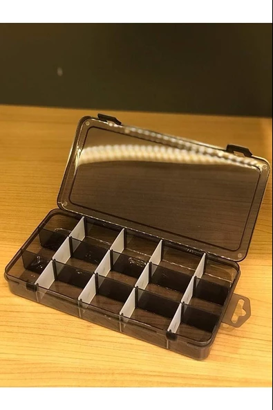 15 Bölmeli Ayarlanabilir Takı Organizeri, Ilaç Boncuk Küpe Kolye Yüzük Toka Kutusu - 2