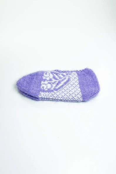 2 Çift El Örgüsü Kışlık Şık Kadın Yün Patik Set 3 - 3