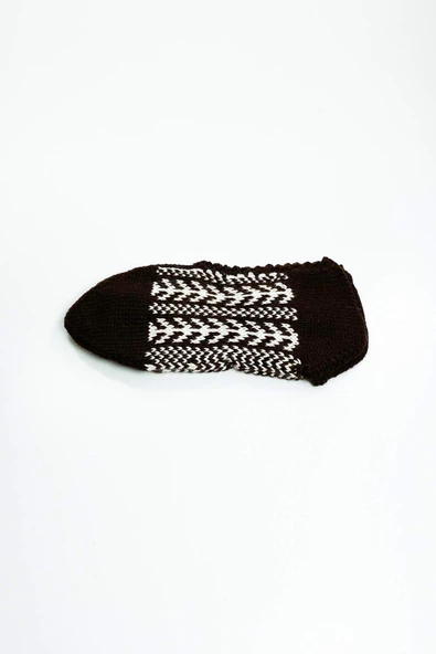 El Örgüsü Kışlık Şık Kadın Yün Patik D8 - 2