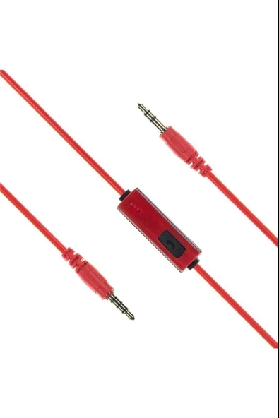 Kırmızı Kulak Üstü Portatif Katlanır Stereo Kulaklık - 4