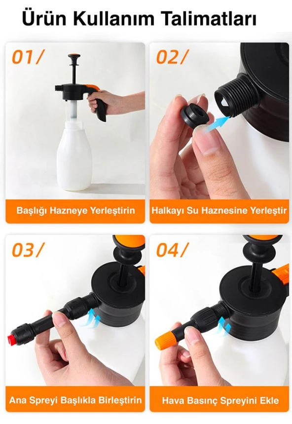 Coofbe 1.5Lt Yüksek Basınçlı Araç Yıkama Köpük Makinası Oto Yıkama Pompası Basınçlı Köpük Pompası - 2