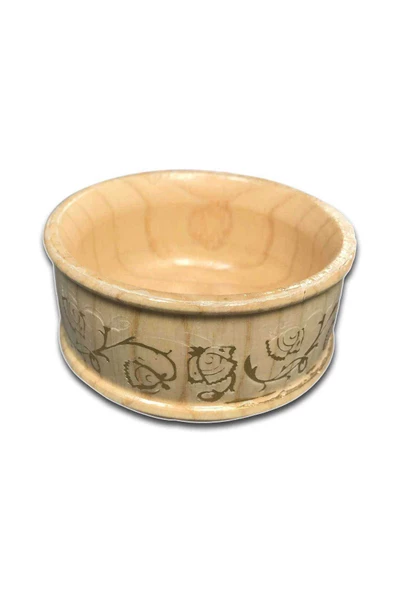 Ahşap Yaldızlı Dişbudak Şık Çerezlik 6 lı Takım 10x6 cm - 2