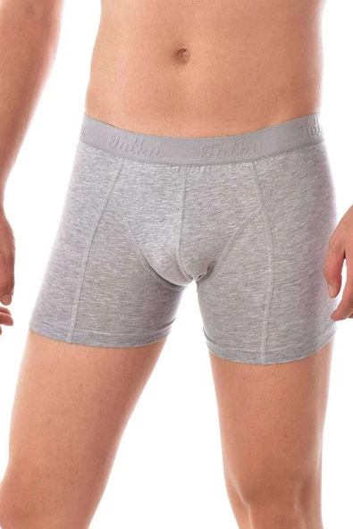 3 adet Tutku Likralı Erkek Gri Boxer 0114 - 2