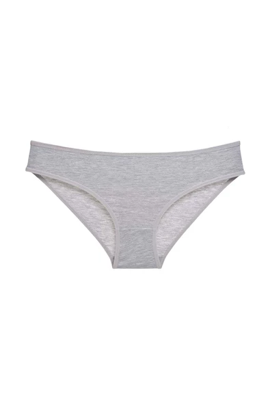 Gri Kadın Günlük Pamuklu Likralı Özel Poşet İçinde Taşınabilir  Slip Külot - 2