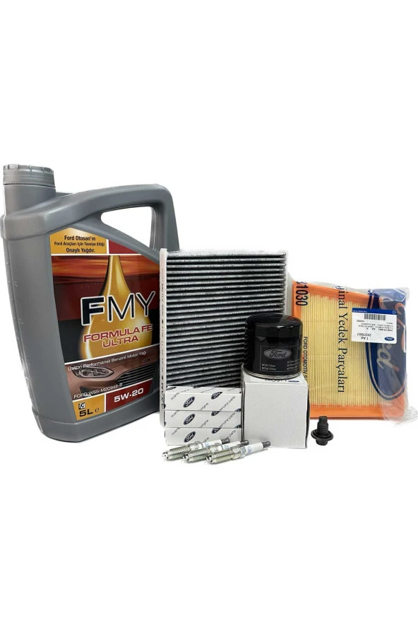Ford B-Max 1.0 Ecoboost Filtre Bakım Seti 2012-2018 Hava+Yağ+K.Polen+Buji Seti+Motor Yağı ürün görseli 1