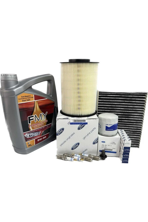 Ford C-Max 1.6 Benzinli Filtre Bakım Seti 2011-2018 Hava+Yağ+K.Polen+Buji Seti+Motor Yağı ürün görseli 1