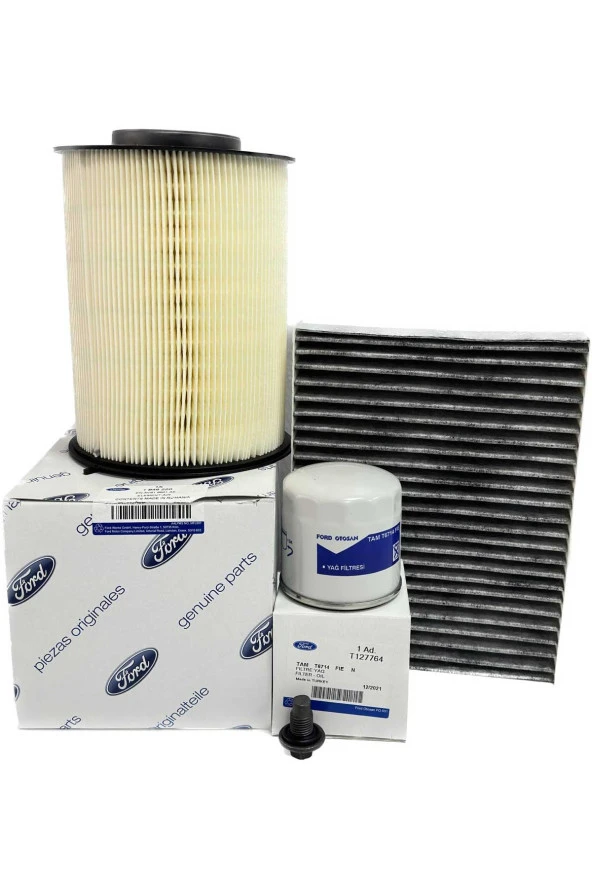 Ford Focus 2 1.6 Benzinli Filtre Bakım Seti 2008-2011 Hava+Yağ+Karbonlu Polen Filtresi ürün görseli 1