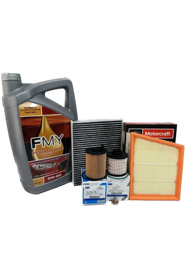 Ford Fiesta 1.5 TDCi Dizel Filtre Bakım Seti 2017 Sonrası Hava+Yağ+K.Polen+Yakıt Filtresi+Motor Yağı ürün görseli 1