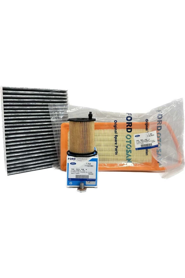 Ford Fusion 1.4 TDCi Dizel Filtre Bakım Seti 2002-2011 Hava+Yağ+Karbonlu Polen Filtresi ürün görseli 1