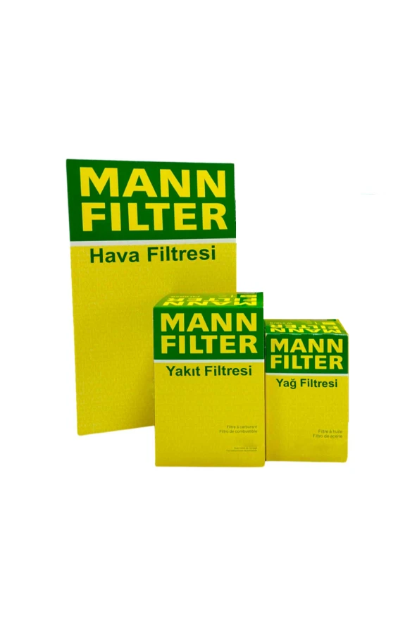 VW Transporter T4 1.9 TD MANN Filtre Bakım Seti 1997-2002 Hava+Yağ+Yakıt Filtresi ürün görseli 1
