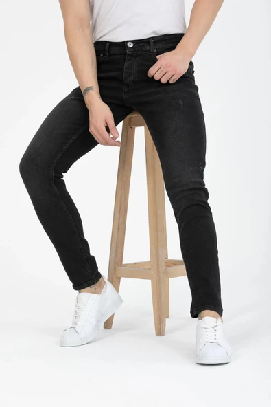 Enerjin Denim Slim Fit Siyah Jean Pantolon-6694