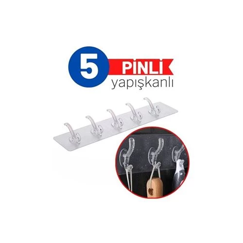 TransForMacion 5 Pinli Yapışkanlı Askı Xenoty Design 716049