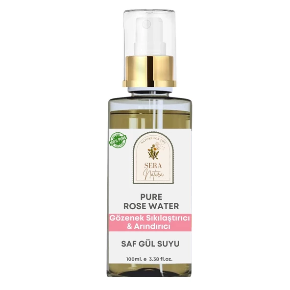 Saf Gül Suyu Arındırıcı & Gözenek Sıkılaştırıcı Cilt Bakım Toniği 100 ml. %100 Saf - 5