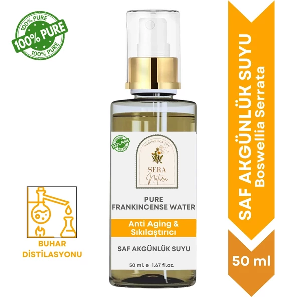 Saf Akgünlük (Frankincense) Suyu Anti-Aging & Sıkılaştırıcı Cilt Bakım Toniği 100 ml. %100 Saf