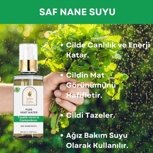 Saf Nane Suyu Tazelendirici & Canlandırıcı Cilt Toniği 100 ml. %100 Saf - 2