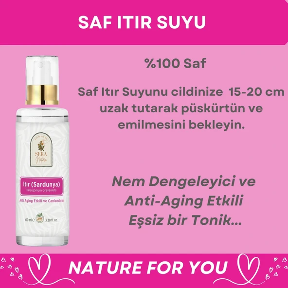 Saf Itır Suyu Nem Dengeleyici Cilt Toniği 100 ml. %100 Saf - Resim 4