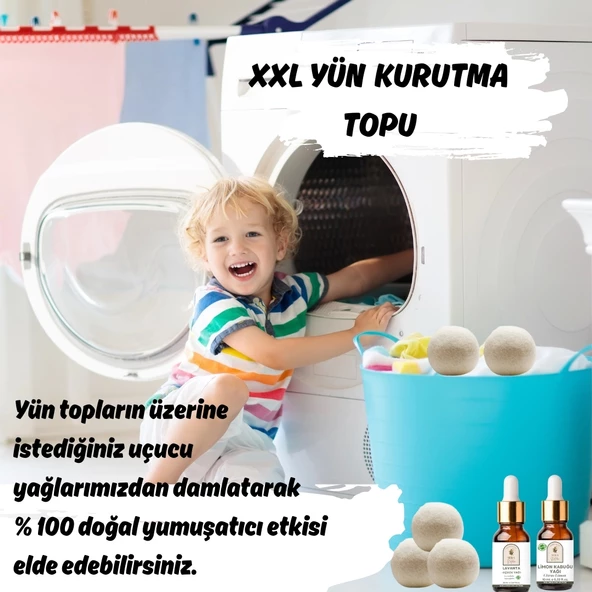 XXL Yün Kurutma Topu 3 adet 50 gr.