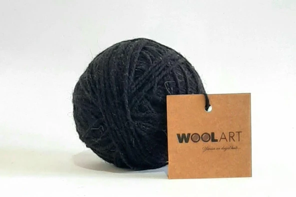 İPLİK WOOLART%100 YÜN ÖRGÜ VE DOKUMA İPLİĞİ (SİYAH)