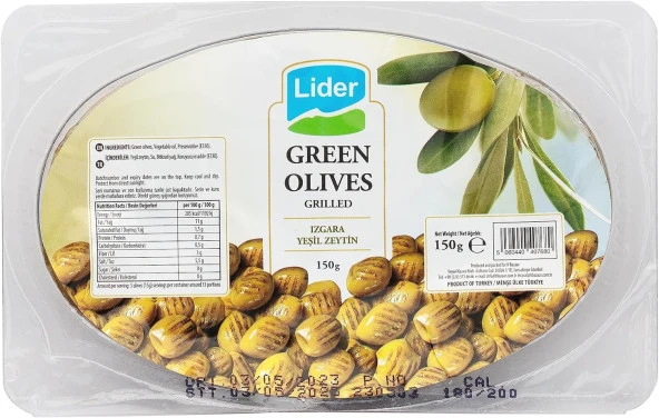 Izgara Yeşil Zeytin 150 G