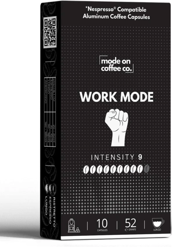 Mode Nespresso Uyumlu Alüminyum Kapsül Kahve - 10'lu Paket (Work Mode)