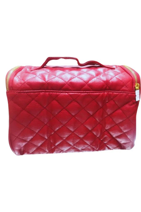 Olay Kırmızı Kapitone Makyaj - Seyahat Çantası 18x26cm - 4