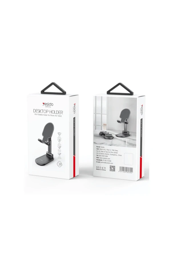 C855 Izgara Klipsli 360 ° 3.5 inç-6 inç Cihazla Uyumlu Telefon Tutucu - Resim 7